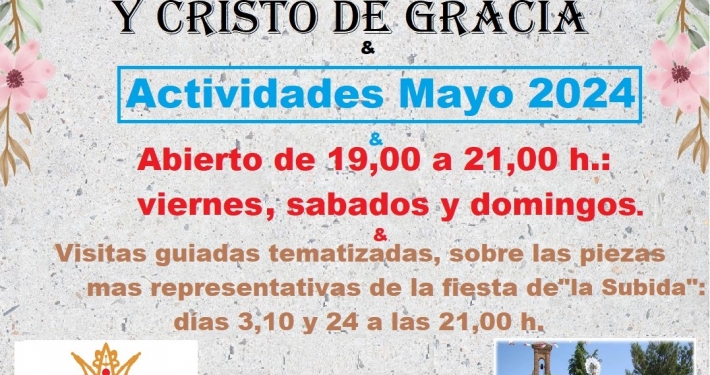 Cartel Horario y Visitas Guiadas en la Casa Museo Virgen de la Piedad y el Cristo de Gracia en Quintanar de la Orden 2024