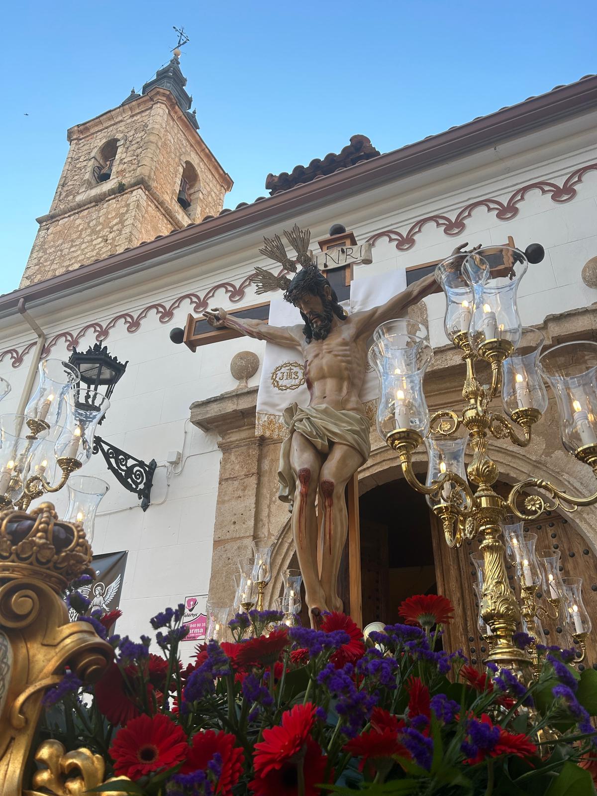 Santísimo Cristo de Gracia en su ermita durante agosto 2025